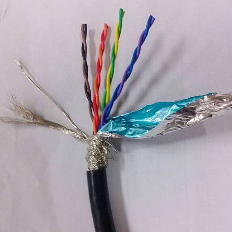 8芯双绞屏蔽线 RS485通讯信号线 RVSP纯铜国标信号控制电缆线0.3平方