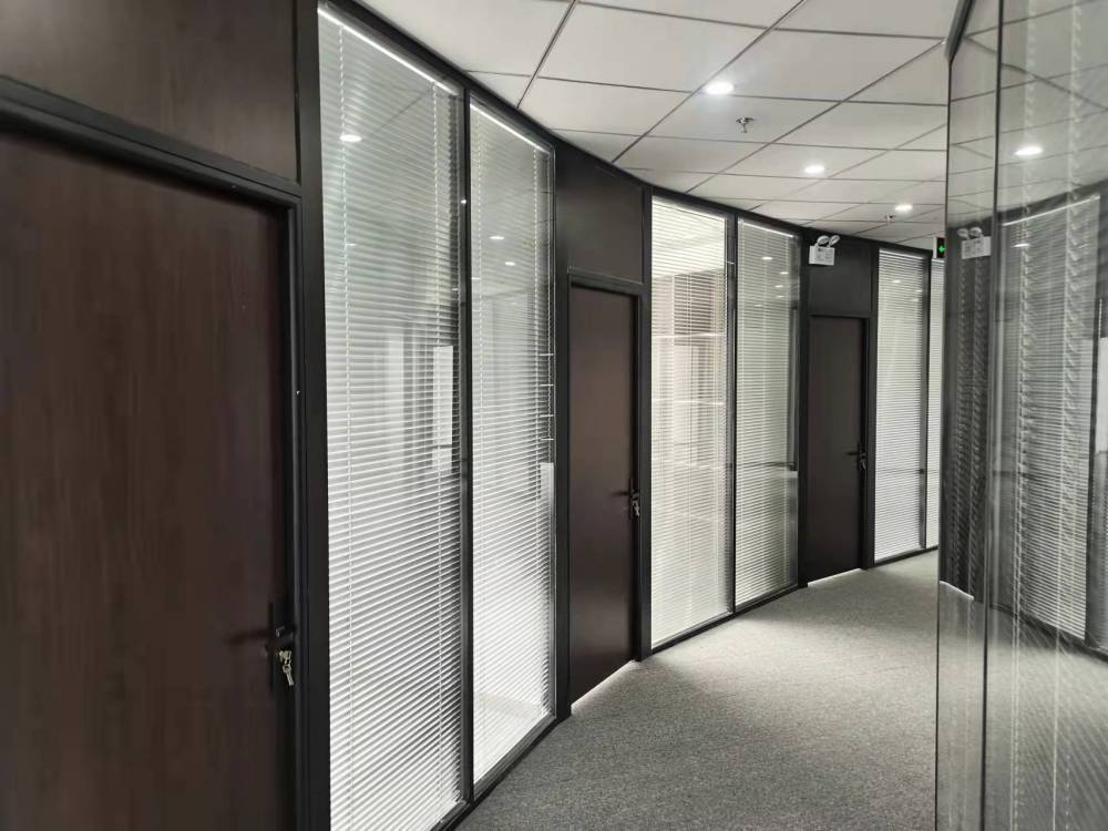 海门84系列办公楼玻璃隔断，办公室高隔间，百叶隔断，玻璃隔墙