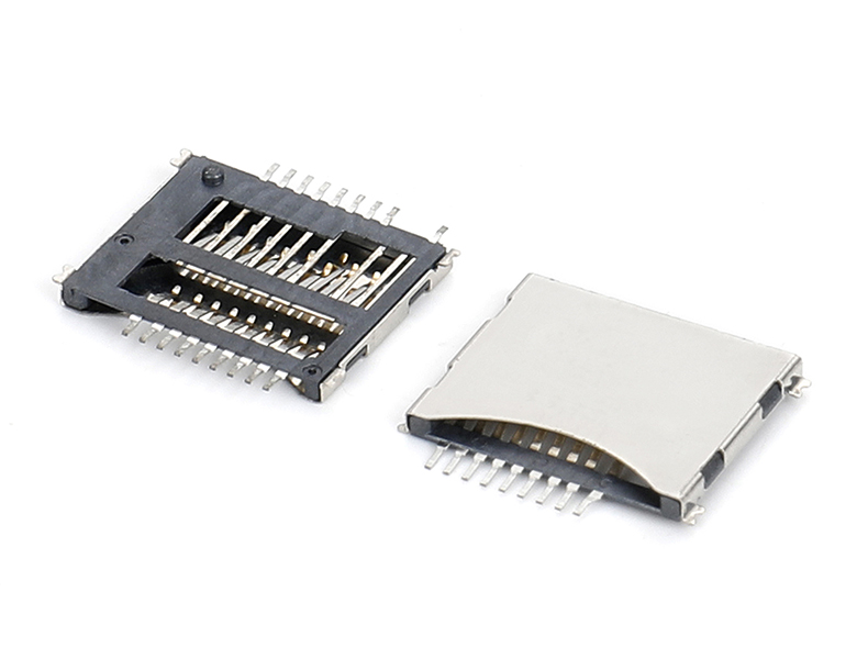 厂家批发SD4.0卡座连接器板上SMT型卡槽连接器铜外壳内存卡卡座