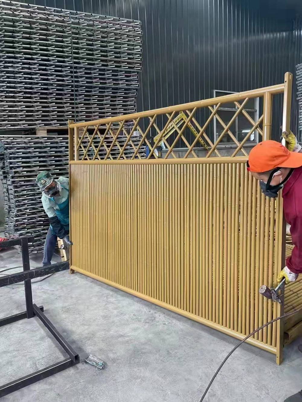 不锈钢仿竹护栏 生态景区防护隔离栏杆 仿真竹节围栏