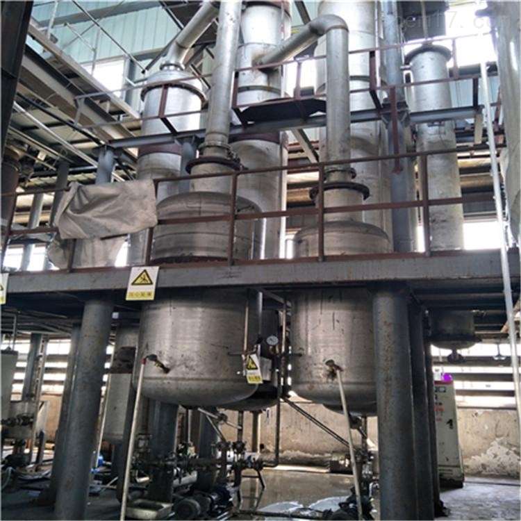 出售二手浓缩结晶蒸发器 12吨钛材三效强制循环蒸发器 运行稳定