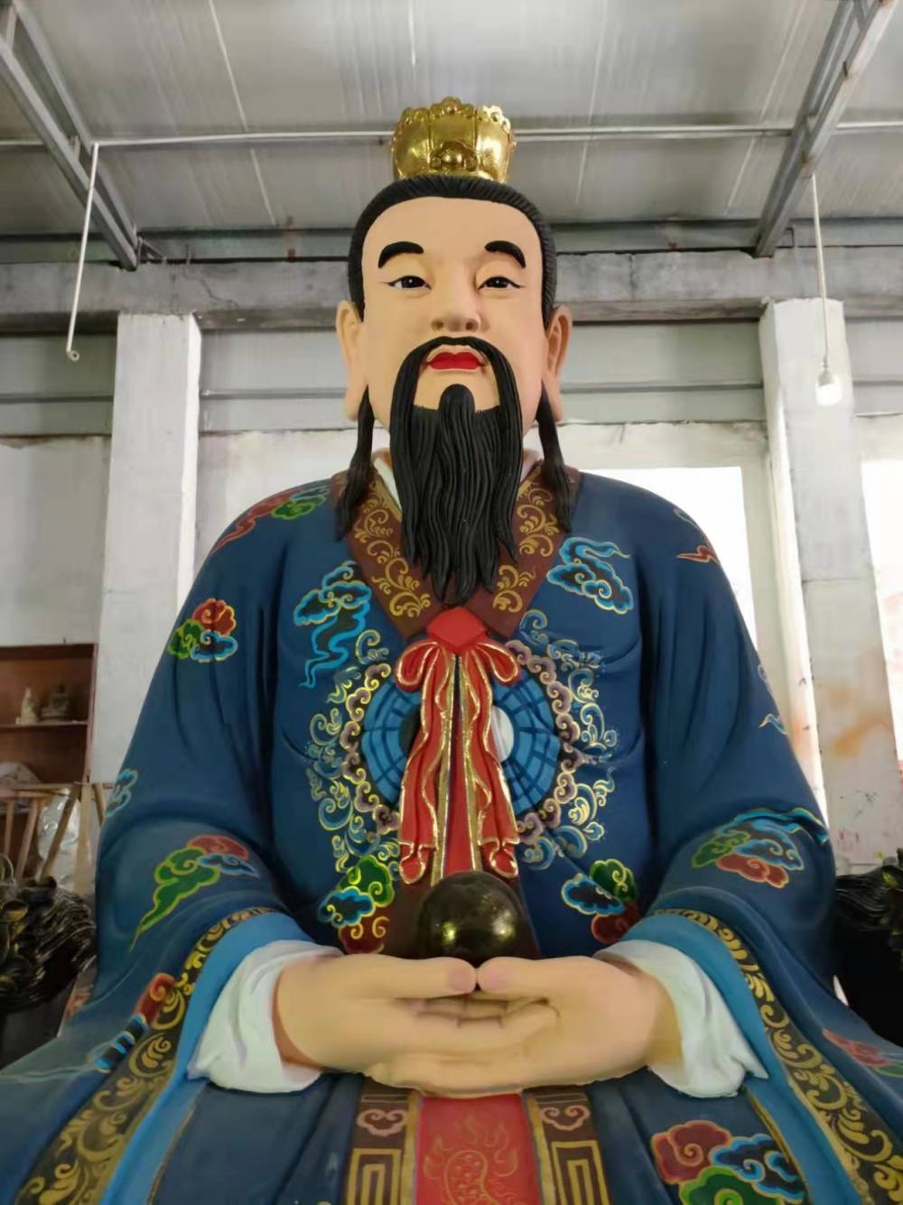 厂家定做大型佛像神像，三清道祖，树脂玻璃钢鎏金佛像 生产加工