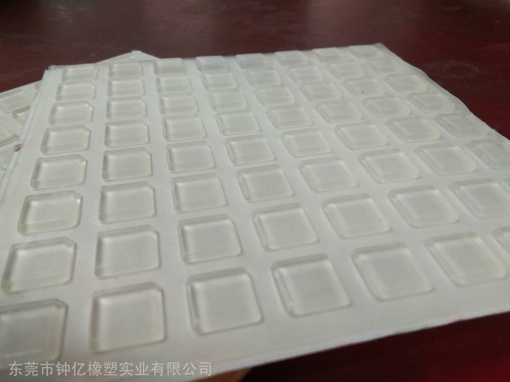 高透明防震玻璃胶垫-半球形防撞透明硅胶垫-圆柱形-梯形-方形黑色防滑硅胶垫