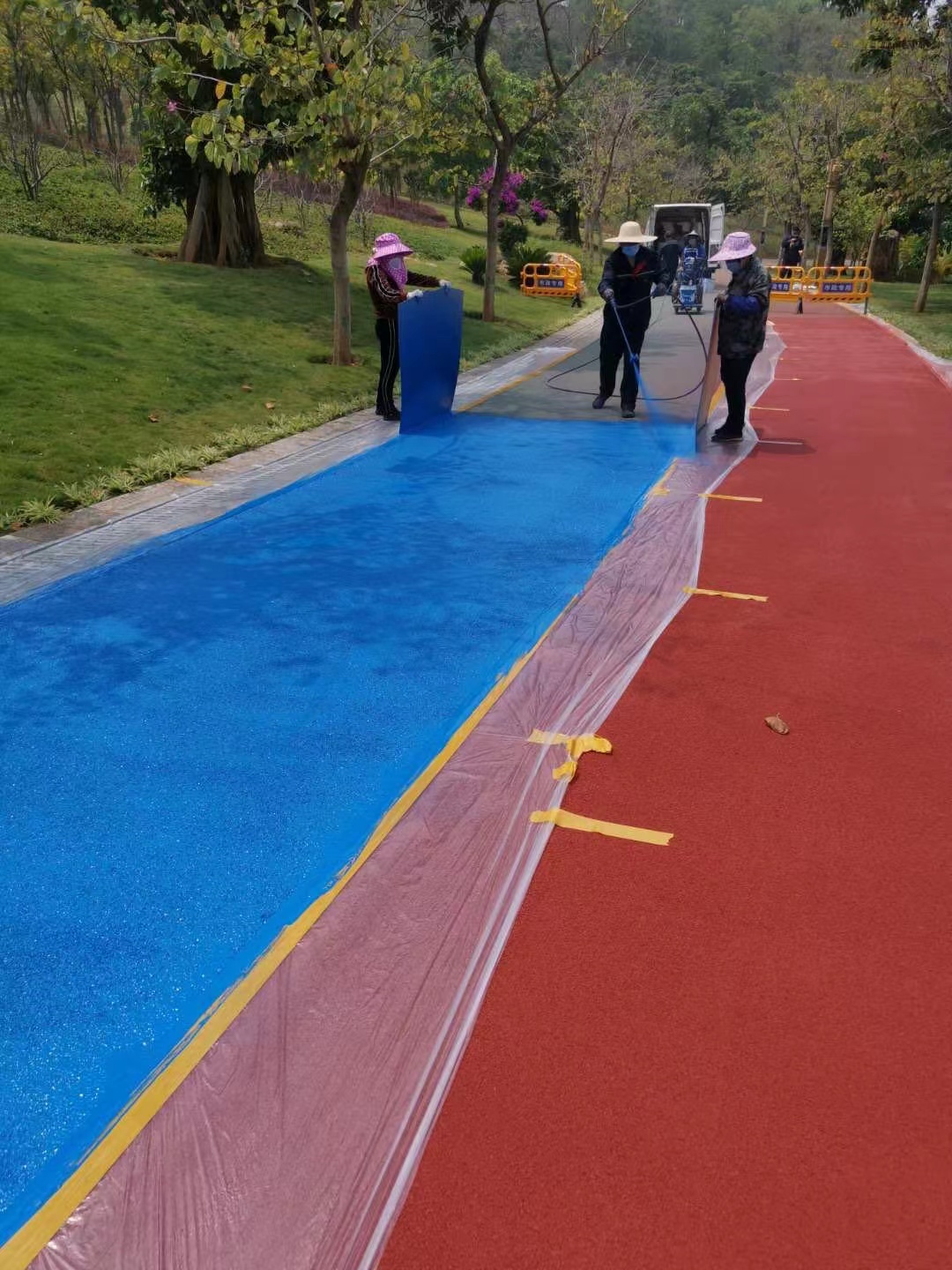 乌鲁木齐沥青改色施工 沥青路面涂装 彩色路面技术与服务
