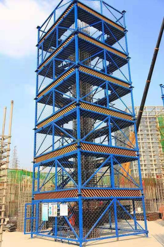 艳军金属 香蕉式安全梯笼 组装式安全梯笼 墩柱施工安全梯笼 承载力强