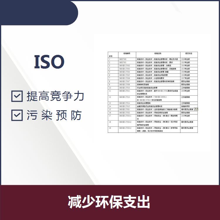 连云港ISO14000 降低消耗 降低经营成本