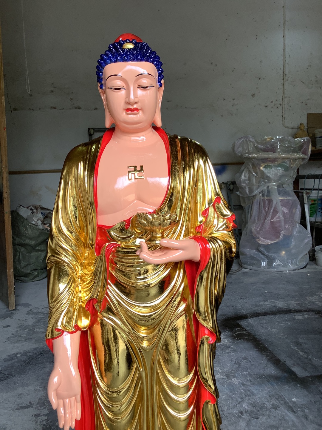弥勒佛铸铜雕塑 欢喜佛
