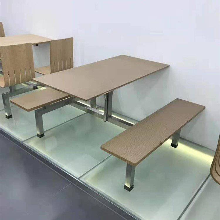 德州工厂职员塑钢餐桌椅众思创家具