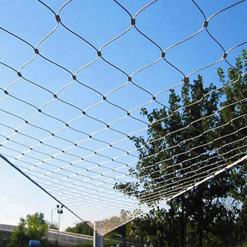 卡扣不锈钢绳网 围栏编织网 动物园笼舍网 防坠安全防护网