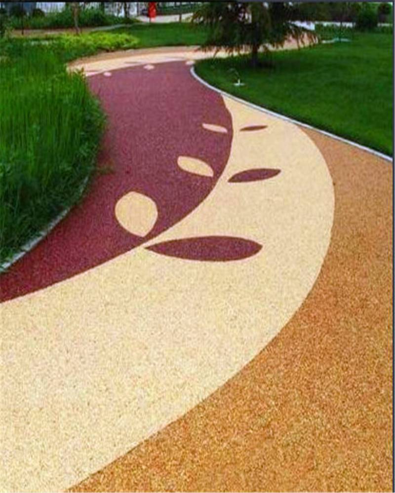 彩色胶粘石的用途 用于步行道 小区园林景观路面