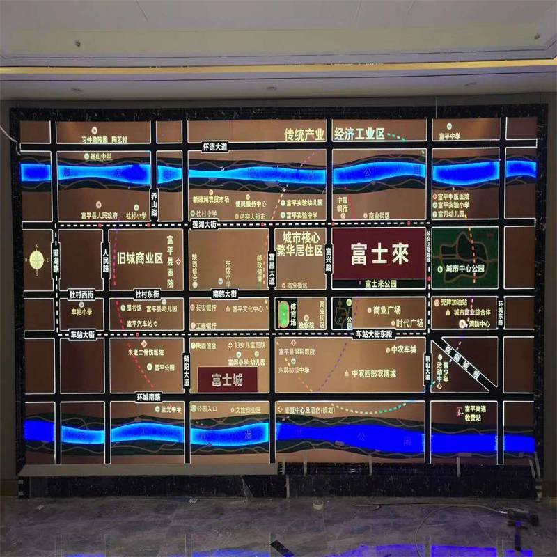 定制3D立体式壁挂式沙盘卫星图实景沙盘中国区域地图沙盘
