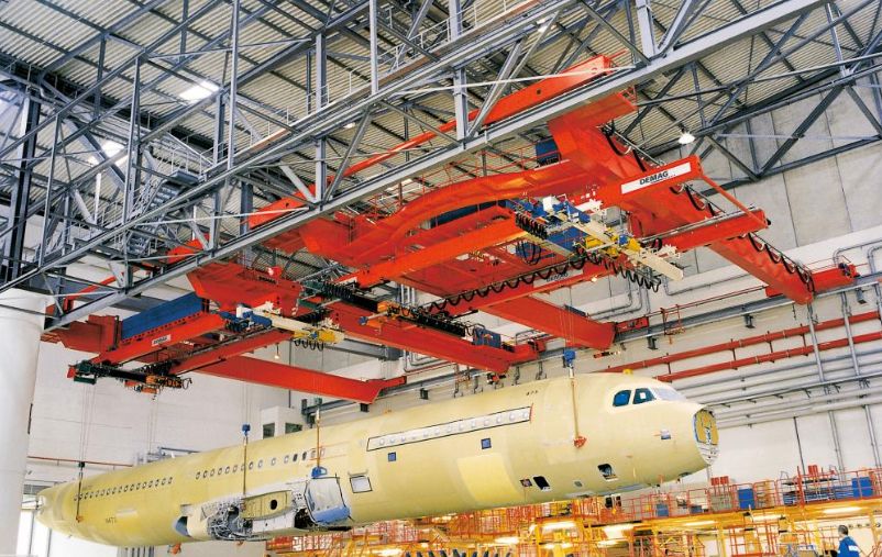 机库起重机 多支点悬挂单梁起重机 悬挂式维修工作台 客运飞机机身维修起重机