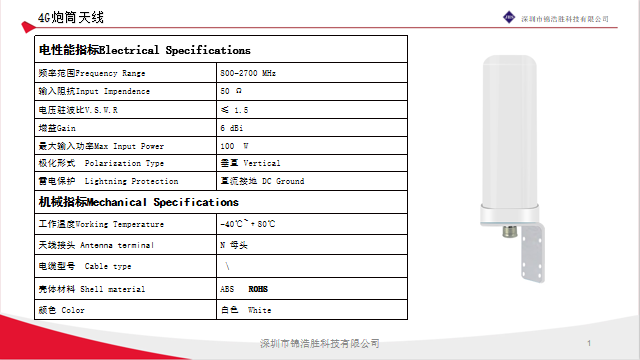 福永双频WIFI玻璃钢天线提供商-4G玻璃钢天线供应商-深圳市锦浩胜科技
