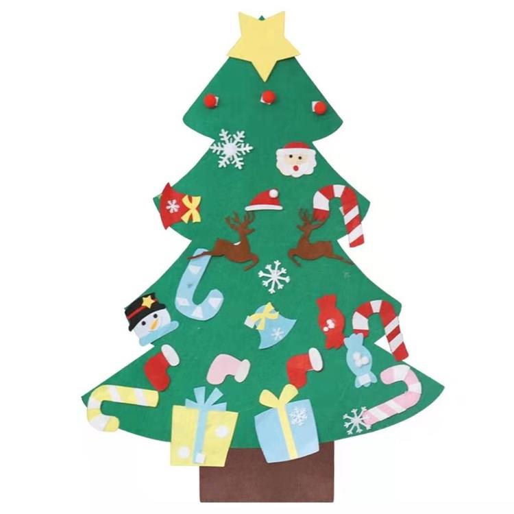 厂家定制毛毡圣诞树圣诞节装饰品
