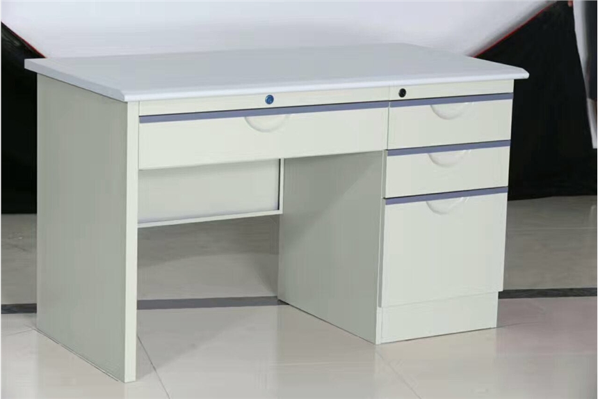 钢制办公桌 电脑桌 灰白 简约 写字台