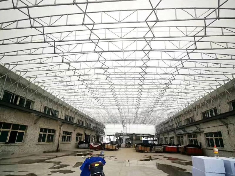 昆山工厂推拉蓬公司-苏州大型雨棚厂家-双利遮阳篷