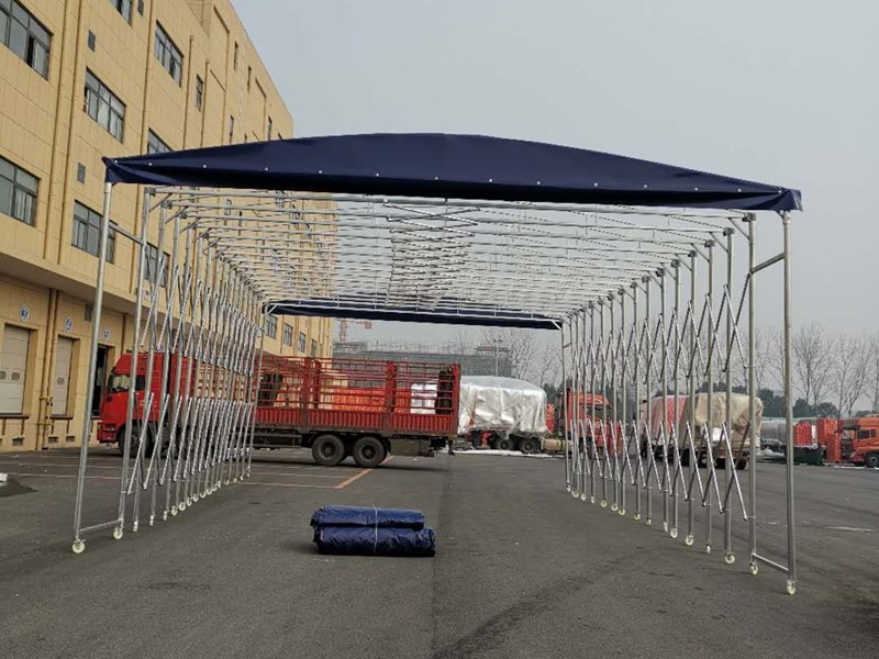 太仓大型推拉蓬公司-张家港伸缩雨棚厂家-双利遮阳篷