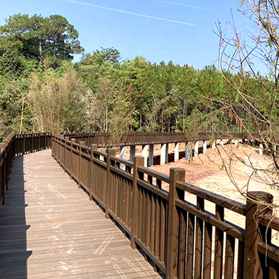 云南湿地公园用塑木地板塑木栏杆 防水防潮防虫