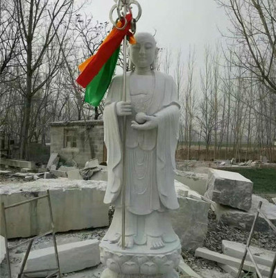 大理石雕刻#地藏菩萨，福建地藏王石雕像