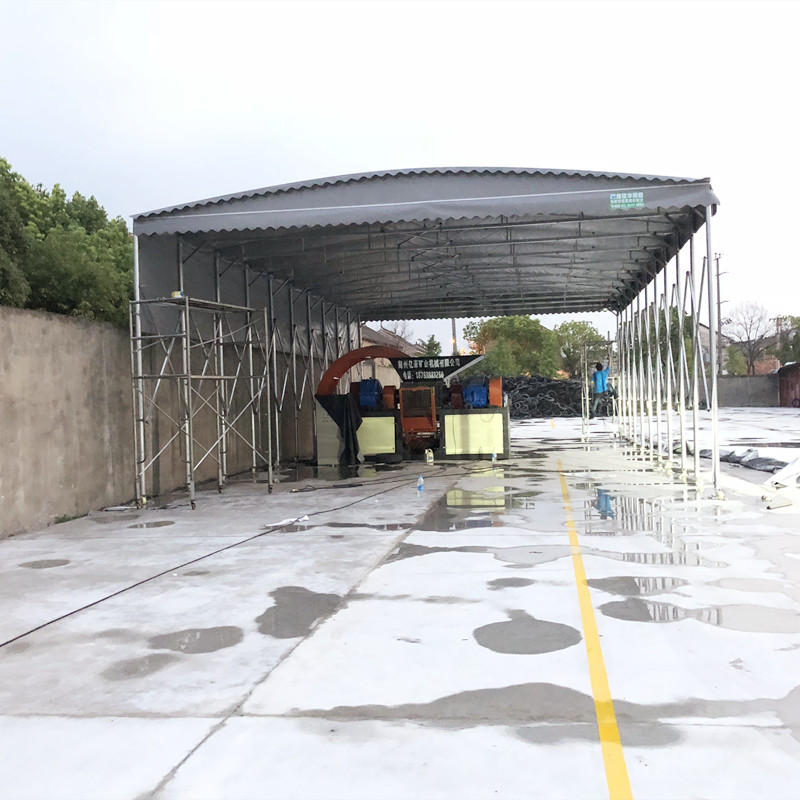 天津大型移动推拉棚厂家 厂房遮阳雨棚 维护方便