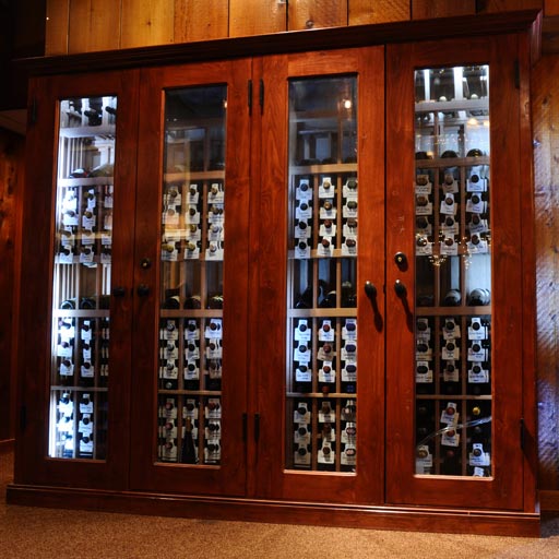 红橡木红酒柜恒温酒柜展示家商用单双开门大容量酒庄酒窖