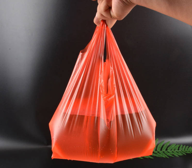 红色塑料背心袋子加厚手提一次性水果蔬菜购物方便袋批发
