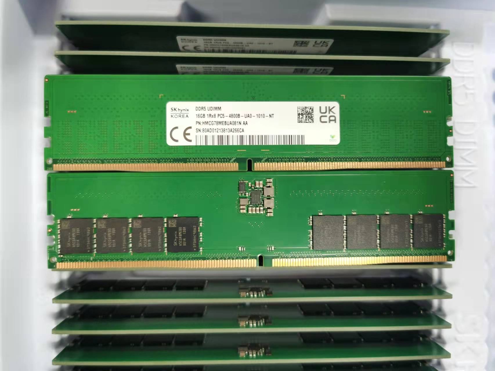 HMCG78MEBUA081N现代SK原装16G 1RX8 4800B DDR5台式机内存