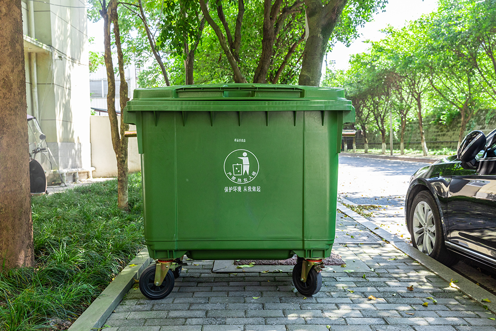 遵义660升大容量环卫垃圾桶户外清运环保塑料垃圾车厂家批发