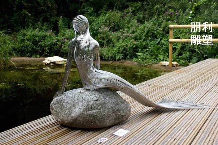 园林艺术海螺女雕塑 金属景观雕塑 不锈钢雕塑厂厂
