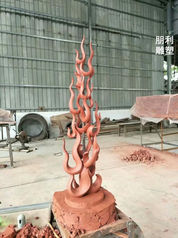 水族馆小火炬雕塑 钢铸雕塑 不锈钢金属艺术雕塑