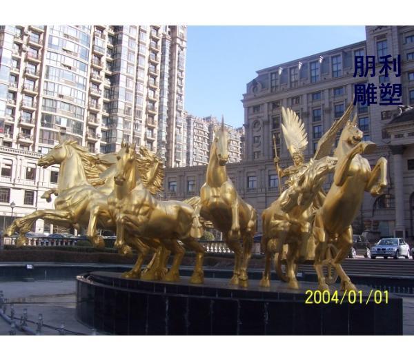 飞马雕塑生产厂家 喷漆动物效果 地产飞马雕塑艺术