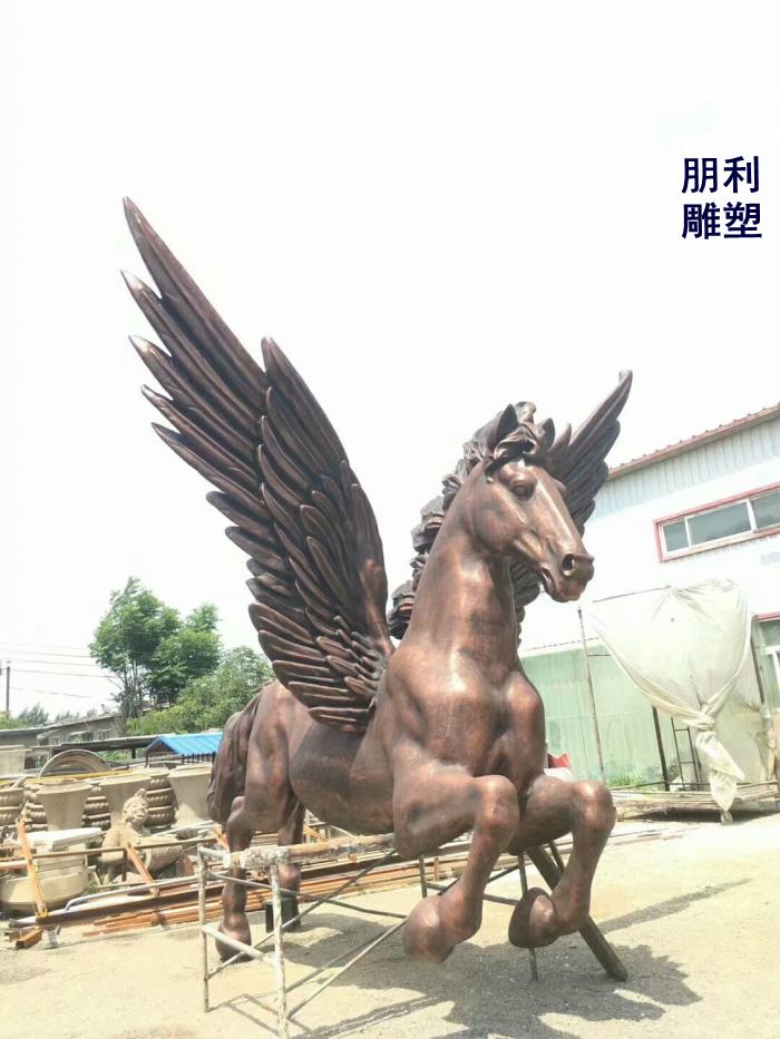 仿真飞马雕塑厂家 三维动物景观 公园飞马雕塑文化