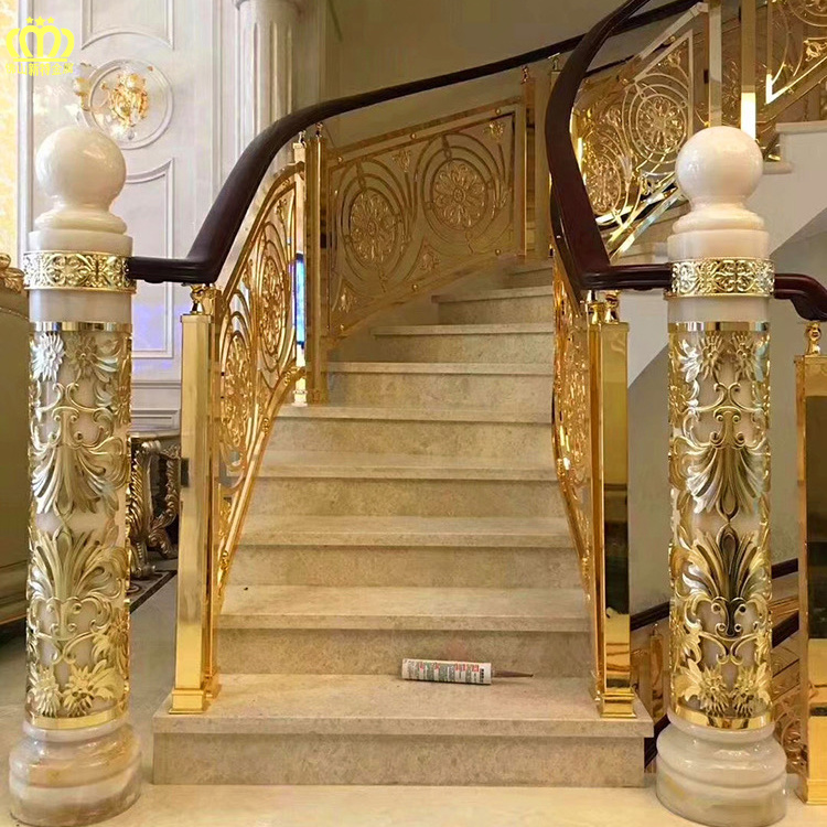 南京黄铜雕花楼梯安装方法 防锈抗污
