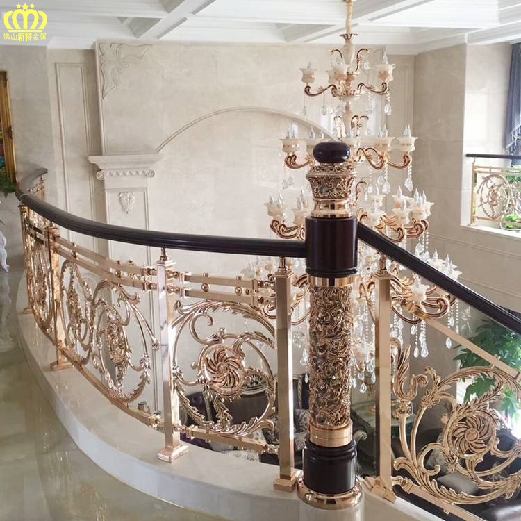 杭州现代铜楼梯扶手加工