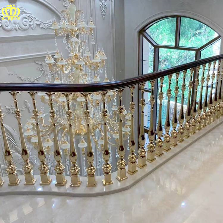 珠海现代全铜楼梯立柱栏杆 组装式
