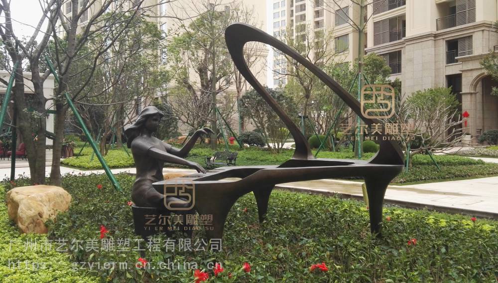 广州艺尔美贝多芬钢琴铸铜锻铜雕塑 园林广场户外雕塑摆件定制