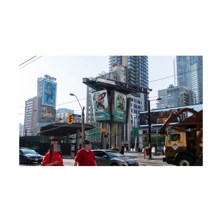 加拿大户外大屏广告折扣，加拿大多伦多登打士广场大屏广告价格