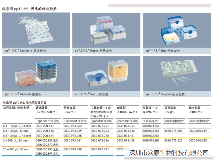 广东移液器吸头厂家 诚信服务 深圳市众泰生物科技供应