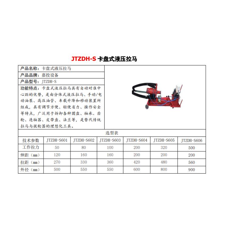 JTZDH-M205机械防滑拔轮器厂家 成都嘉投自动化设备有限公司