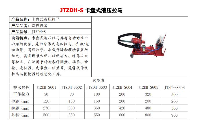 JTZDH-C232一体式液压拉马厂家电话