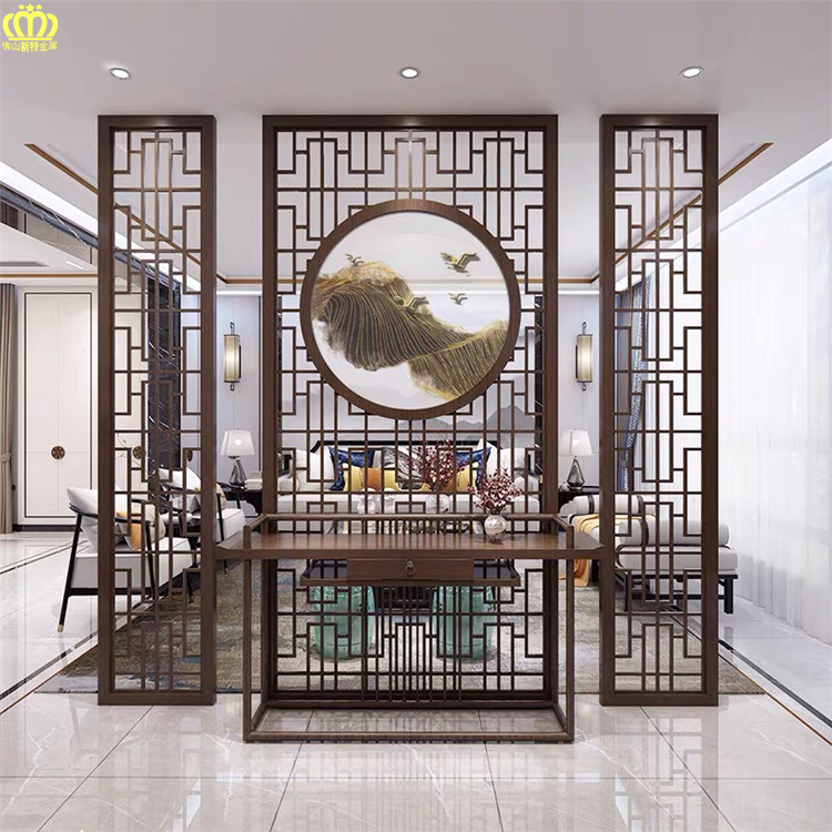 重庆酒店不锈钢屏风新款式 圆形景观 来图定制