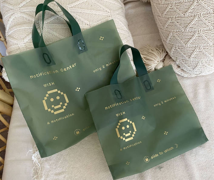 塑料手提袋 墨绿色磨砂塑料袋 加厚礼品袋 商场购物袋 包装袋批发