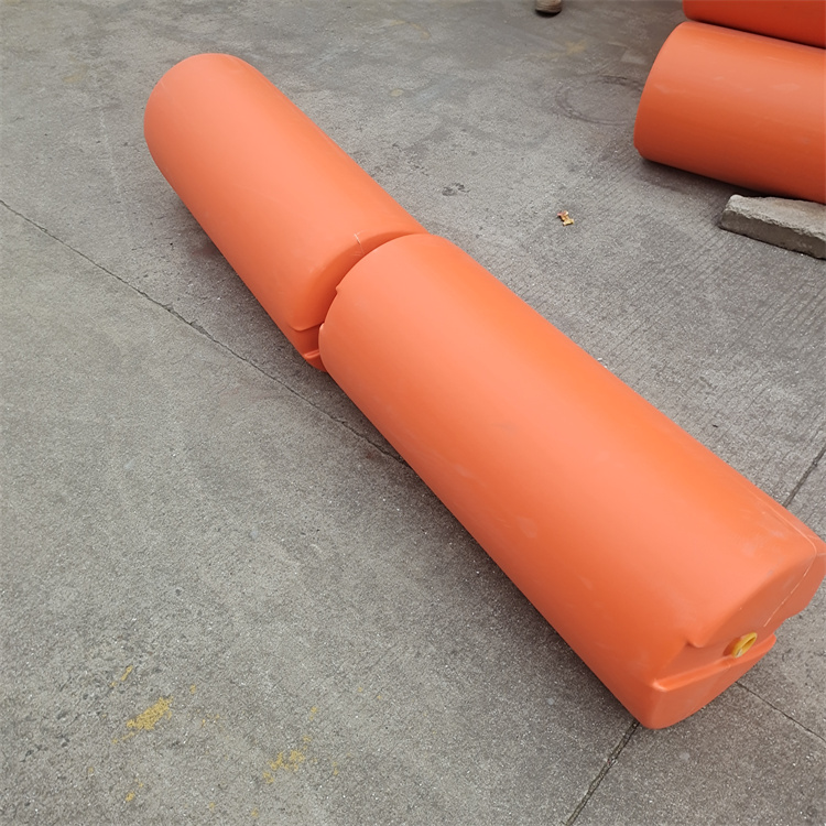 水上聚乙烯攔污浮筒供應 柏泰橙色圓柱體截污浮排