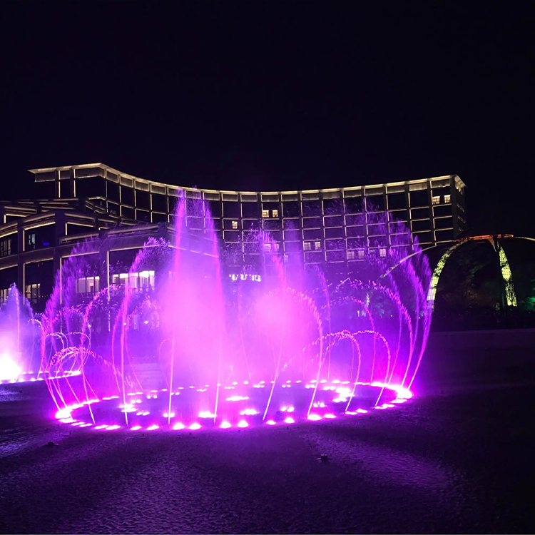 衡阳广场喷泉设计 彩色灯光 安装方便