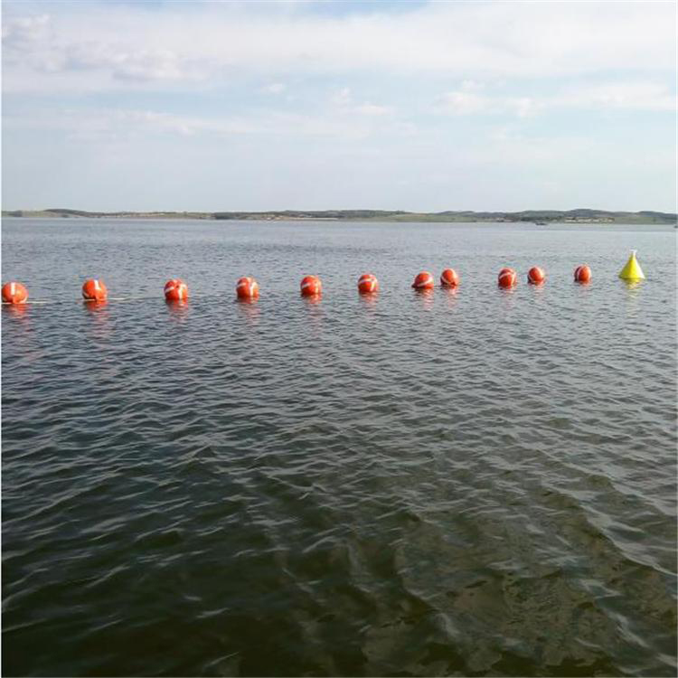 海上拦船塑料警示浮球 景区警戒线浮球 柏泰尼龙绳串联