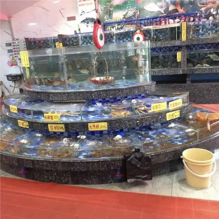 珠海金湾社区水产店菜市场鱼缸鱼池定制安装公司斗门专业土建海鲜池定制设计