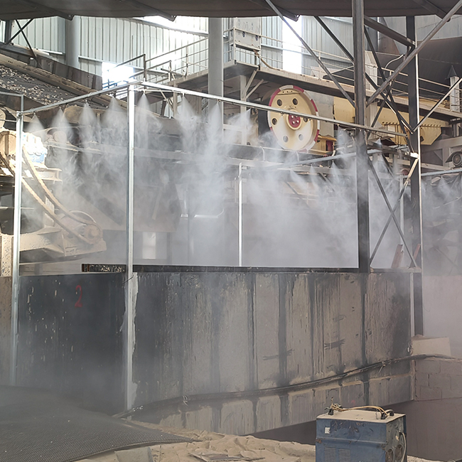 高压微雾降尘系统-水雾降尘厂家-雾细雾浓-时控自动喷
