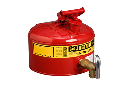 杰斯瑞特Justrite钢制安全罐2.5加仑分装罐带**存储罐7225150Z