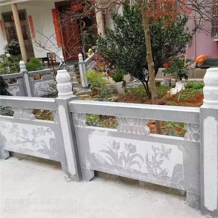 仿古青石栏杆 景区园林建筑石栏板 按需制作 雕刻细腻