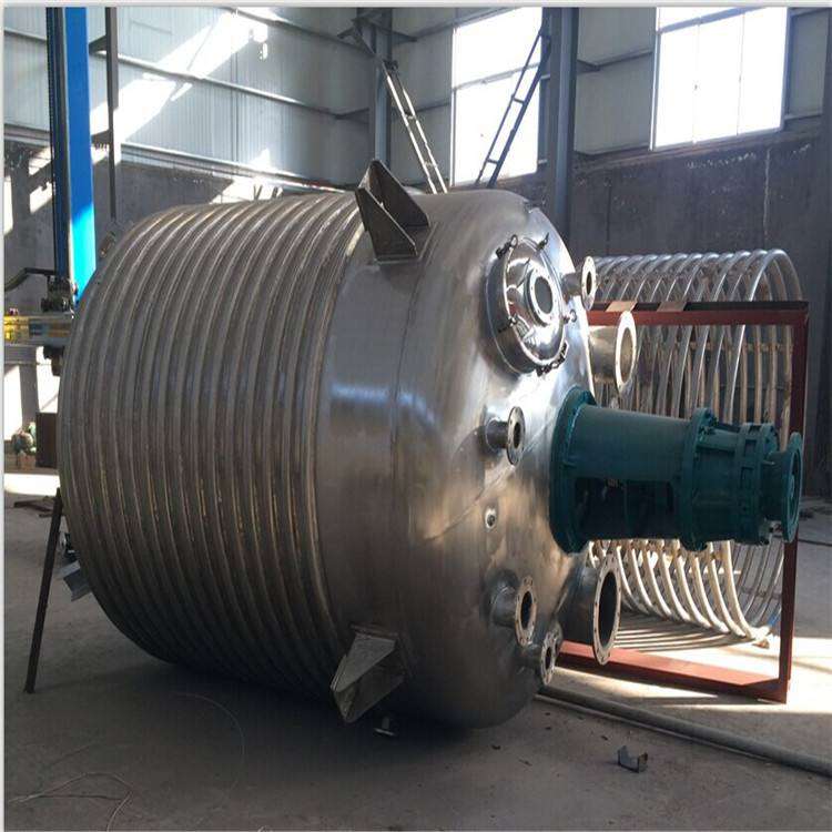 回收二手5吨316L材质反应釜 二手外盘管反应釜 拆除化工厂设备